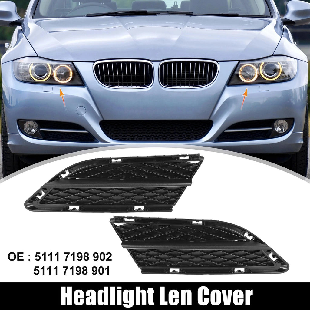 Fog Light Grille Pair Left and Right Replacement for BMW 328i (2009–2010)