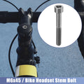 Titanium Tone Replacement M6x45 Bike Stem Bolt for Universal Headset Stem