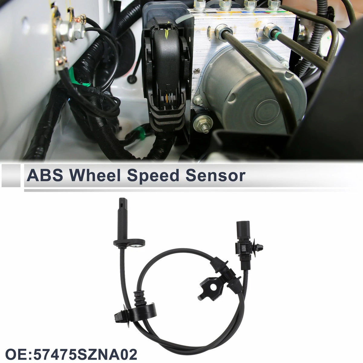 ABS Wheel Speed Sensor No. 57475SZNA02 for Acura ZDX (2010–2013) Rear Left