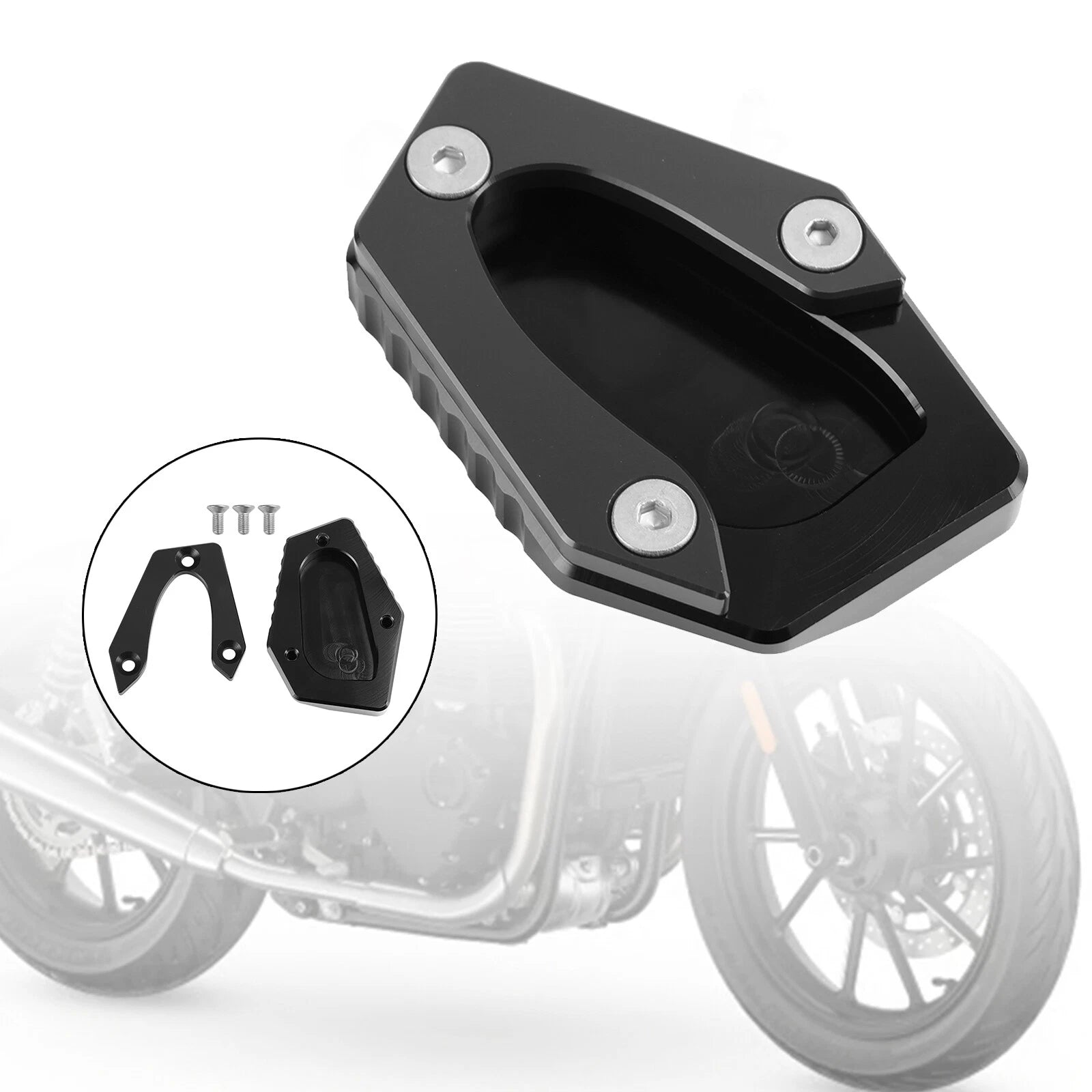 Kickstand Enlarged Plate Pad for Triumph Speed Twin 900 (2022–2023) & Street Cup 900 (2017–2018)