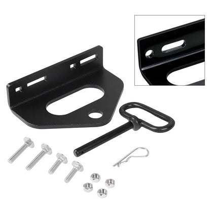 Lawn Mower Hook Kit with Heavy Duty Steel Towing Hitch (Adjustable)