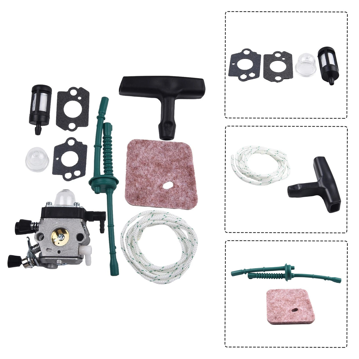 Carburetor for FS46 FS55 FS55R Fuel Filter Gaskets Handle