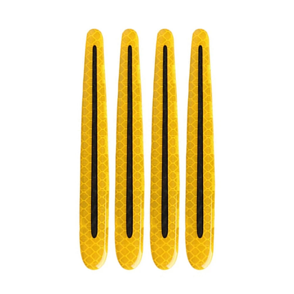 Carbon Fiber Door Handle Stickers for Car Protection - Red Reflective