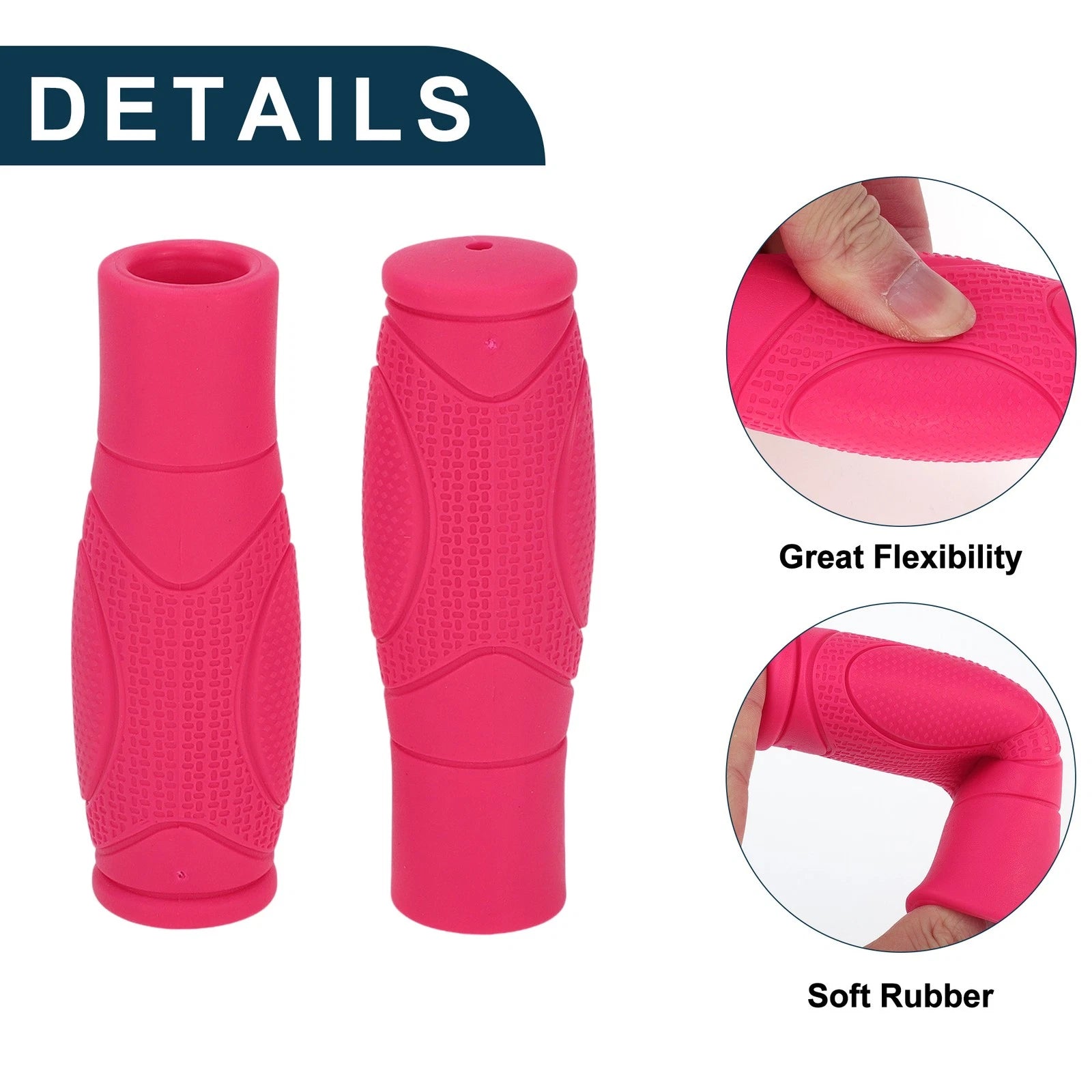 Bike Handlebar Grip Cover 125mm Non-Slip End Grips Protector for 1 Pair