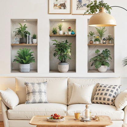 3D Green Plant Wall Stickers for Home Decoration (Removable, Lightweight)