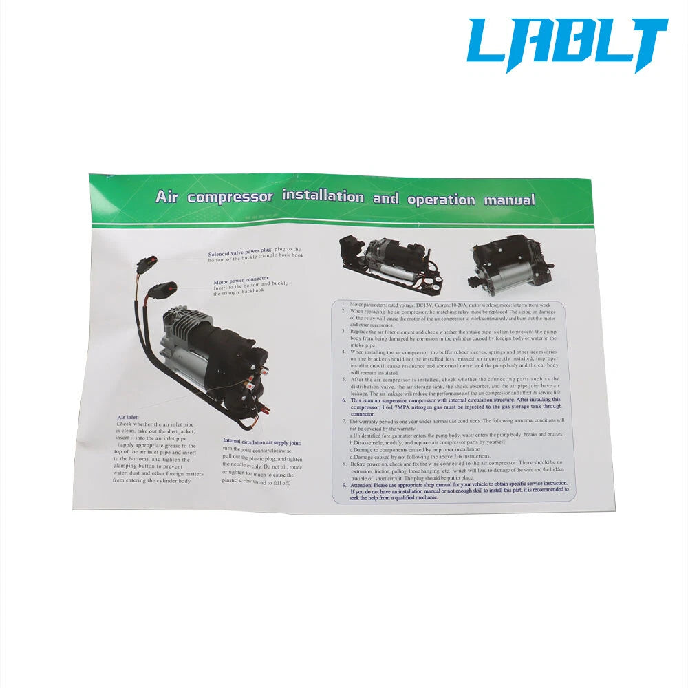 LABLT Air Compressor 949-356/4877128AB for Ram 1500 (2013–2018)