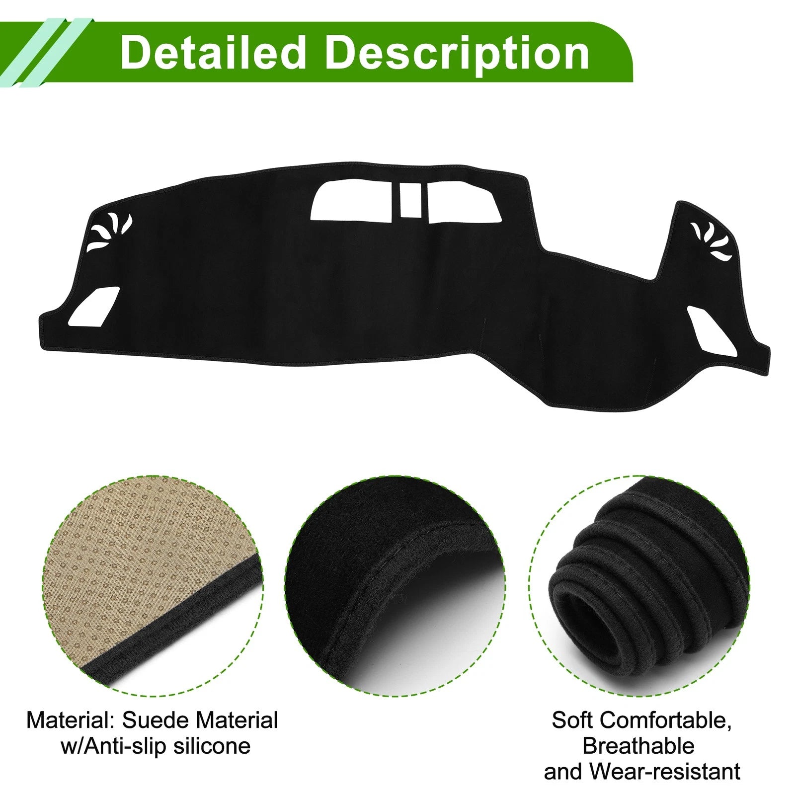 Dashboard Dash Cover Mat for Mitsubishi Outlander PHEV (2022–2024) Black