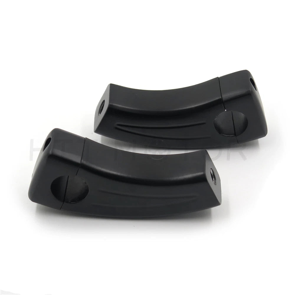 Pair of 3.5" Tall Black Handlebar Risers for