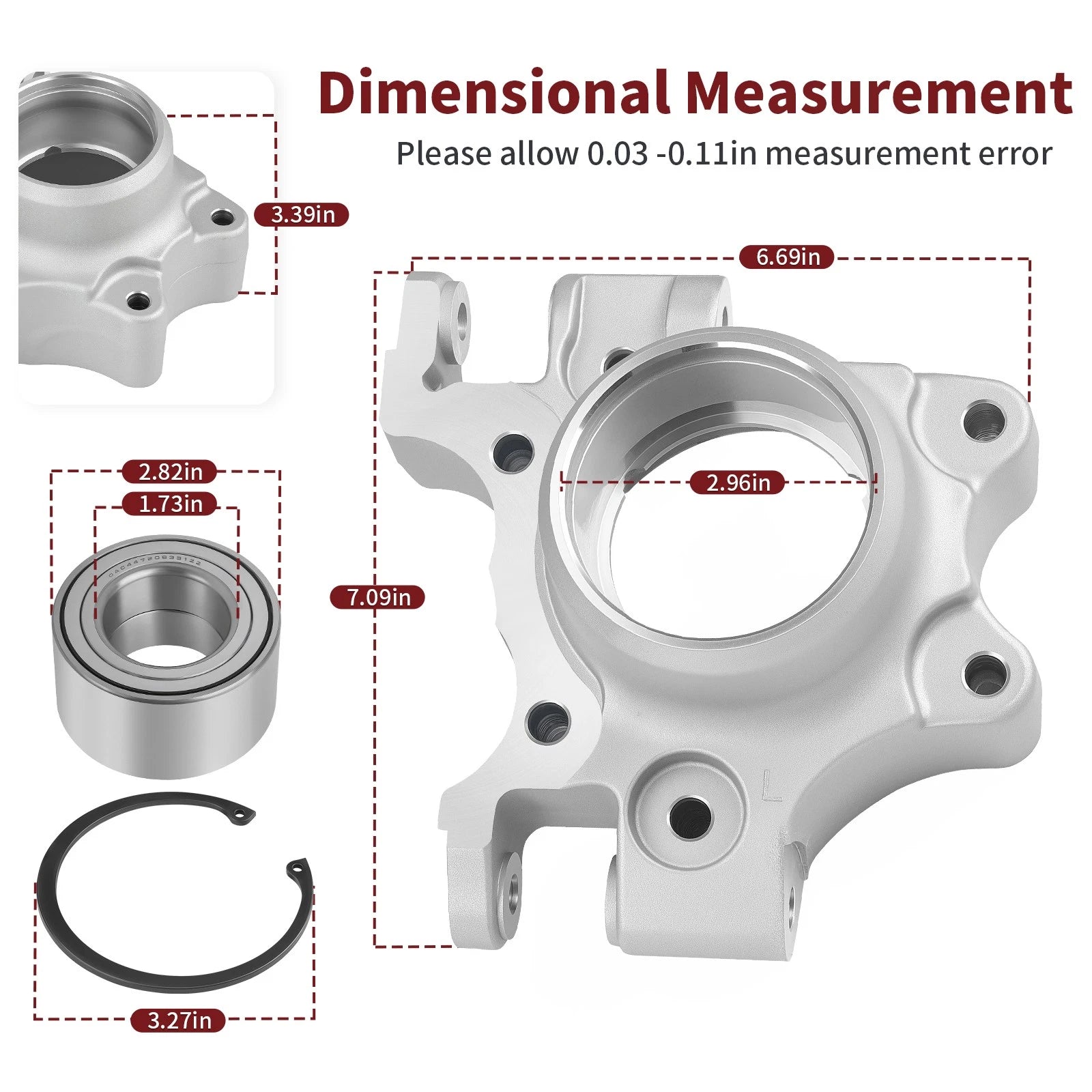 Rear Left Hand Wheel Bearing Carrier 5138415 for Polaris RZR XP 4 1000 (2014–2017)