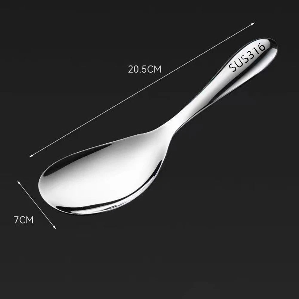 2X Stainless Steel Rice Serving Spoons Nonstick with Comfortable Grip