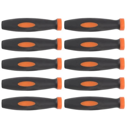 Set of 2 Rubber Handles for Practical File (Black/Orange)