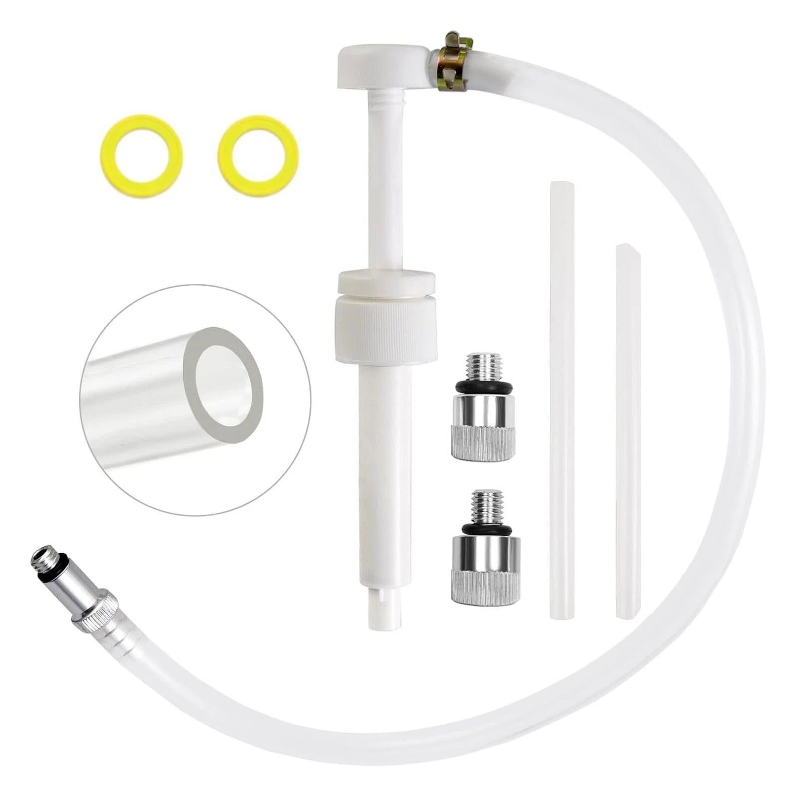 Lower Unit Gear Oil Pump with 3/8" Adapters for Standard Quart Bottles
