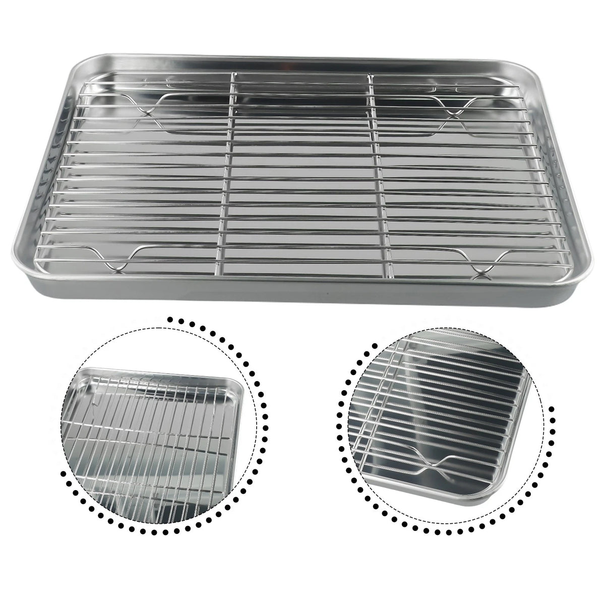 Set of 2 Stainless Steel Baking Sheet Wire Racks