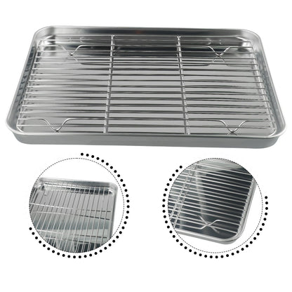 Set of 2 Stainless Steel Baking Sheet Wire Racks
