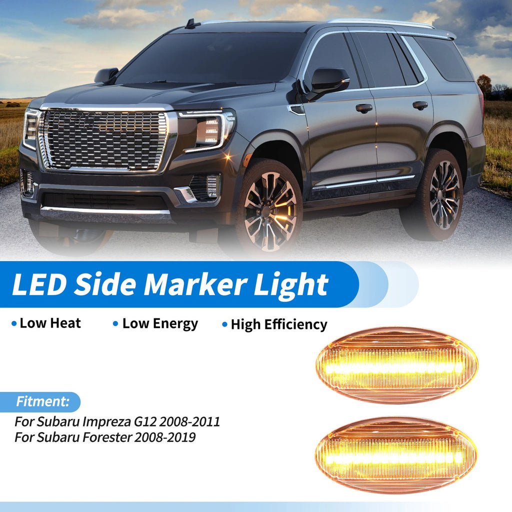 LED Side Fender Marker Light Turn Signal Set for Subaru Impreza 2008-2011