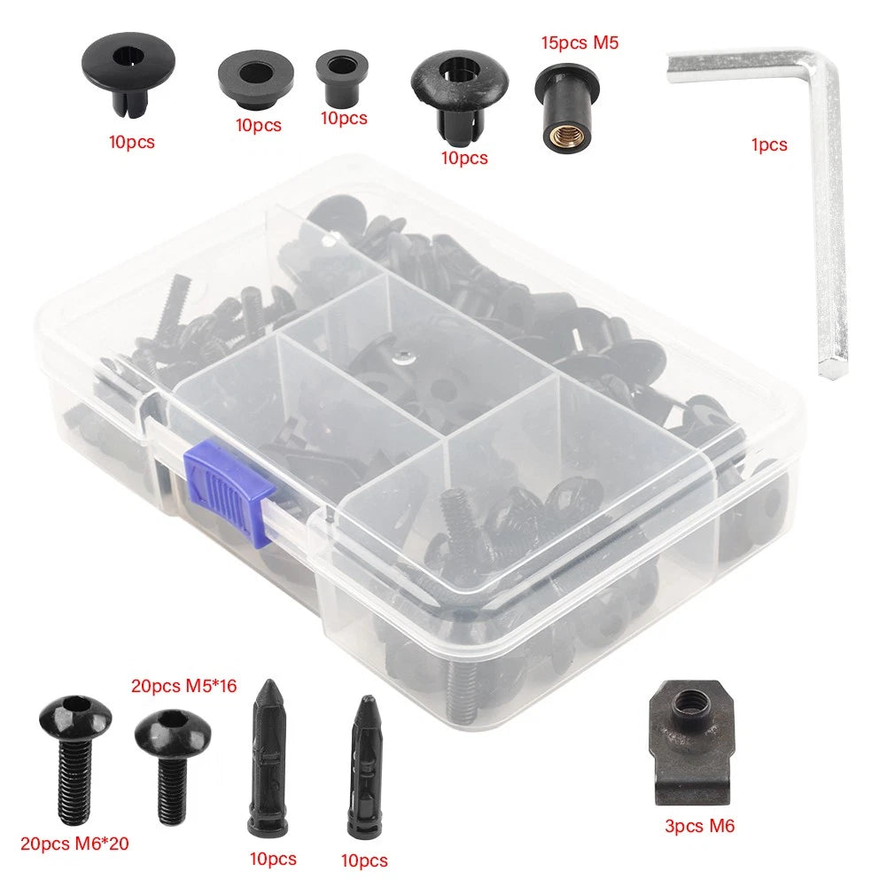 Fairing Bolts Kit for Honda CBR929 RR (2000–2001) Black