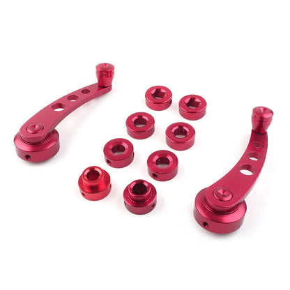 2X Aluminum Alloy Window Handle Winder Crank Red for Universal Fit