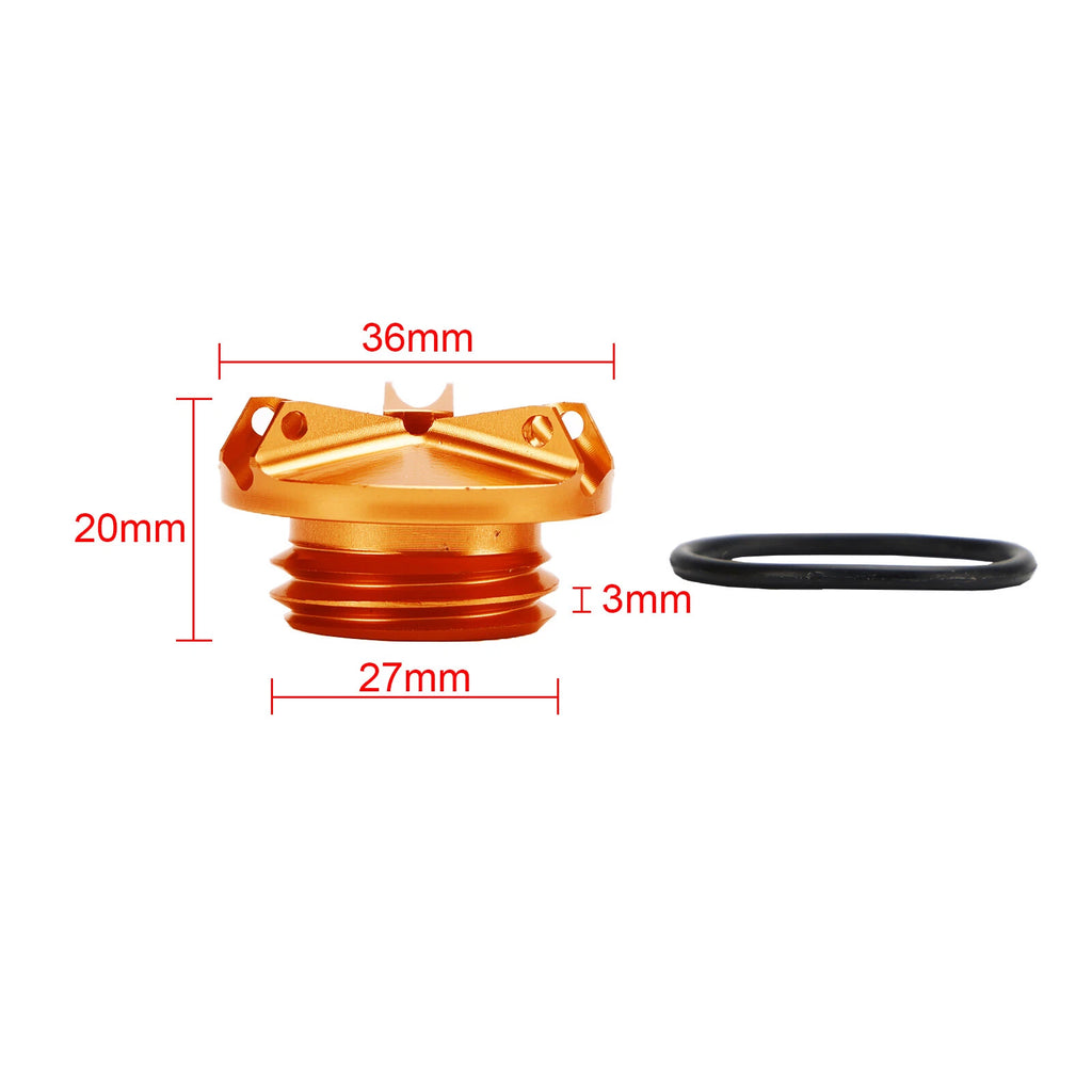 Billet Oil Filler Cap for Yamaha MT-03 MT-07 MT-10 MT-25 (2016–2023) - Orange
