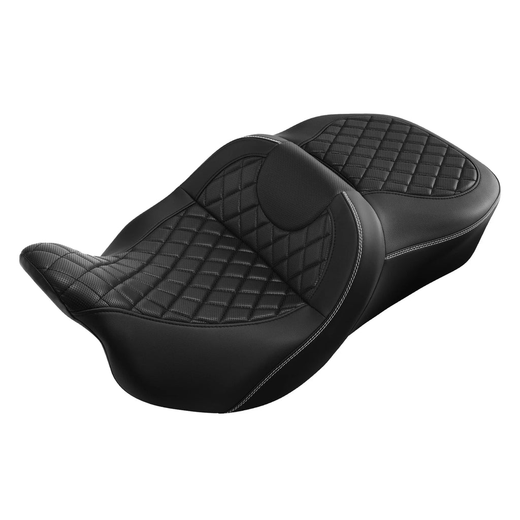 Front Rear Seat for Harley Touring Road Glide (2009–2023) Black