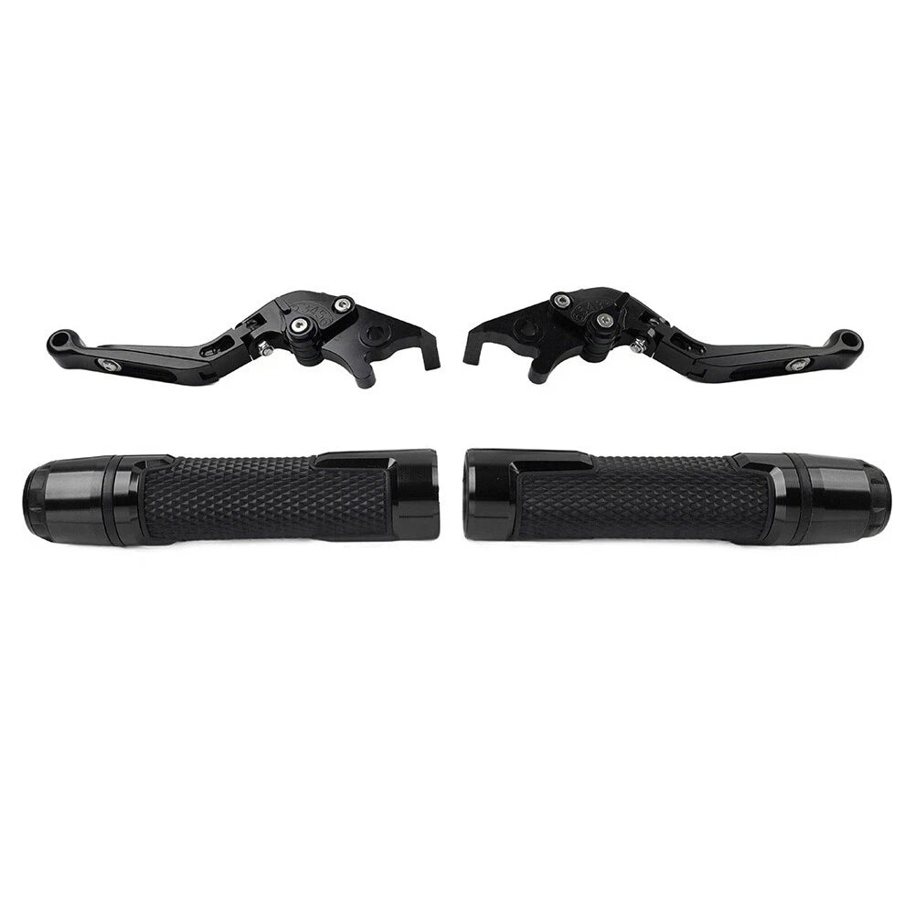 Set of 2 Black Extendable Brake Clutch Levers for Suzuki GSR750