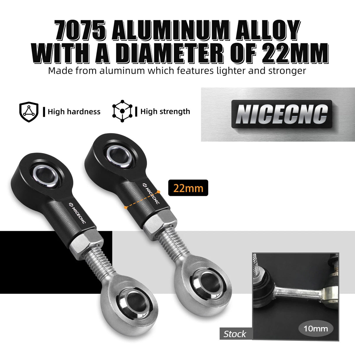 Upgraded Front Sway Bar Stabilizer Link Kit for Can-Am Maverick X3 RR (2019–2023)