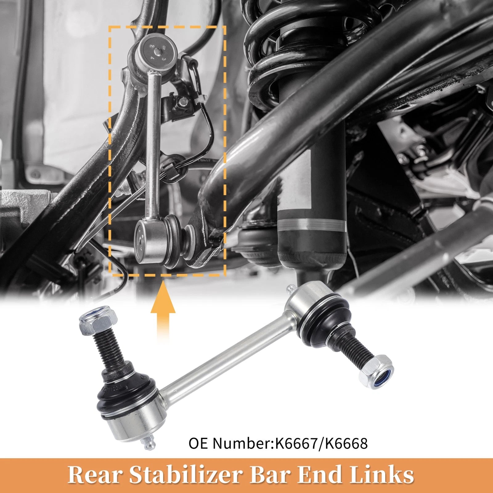 2pcs Rear Stabiliser Sway Bar Link Replacement for Chevrolet Trailblazer (2002–2009)