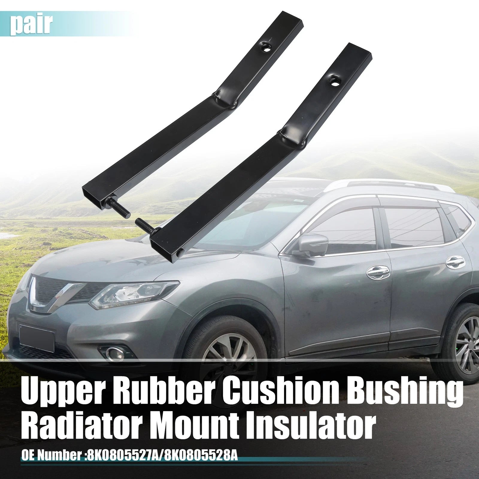2X Radiator Insulator Mount Bracket for Audi S4 (2010–2016)