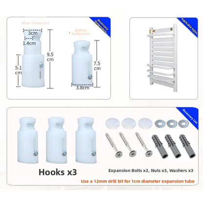 Adjustable Wall Mount Towel Warmer Bracket for Straight & Curved Heaters