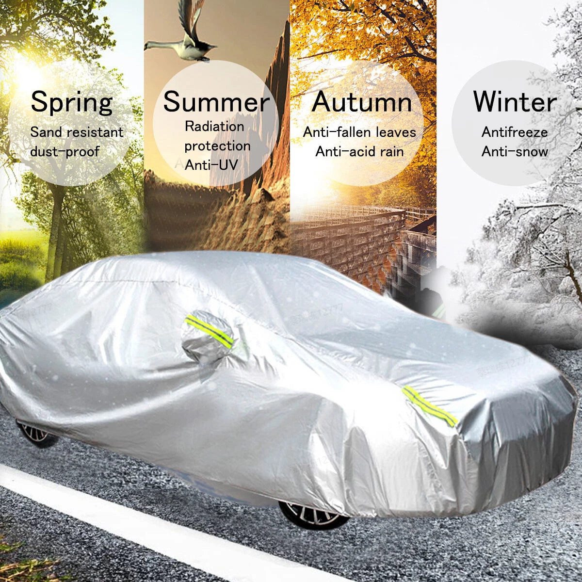 Waterproof Car Cover for Hatchback (UV, Snow, Dust, Rain Resistant)