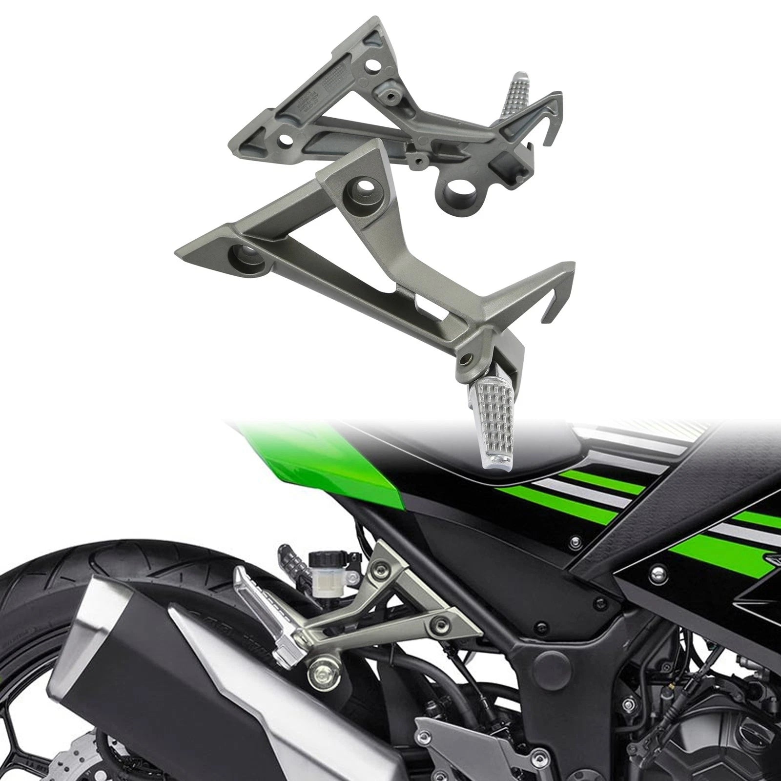 Rear Passenger Foot Peg Rest Bracket for Kawasaki Ninja 300 (2013–2017)
