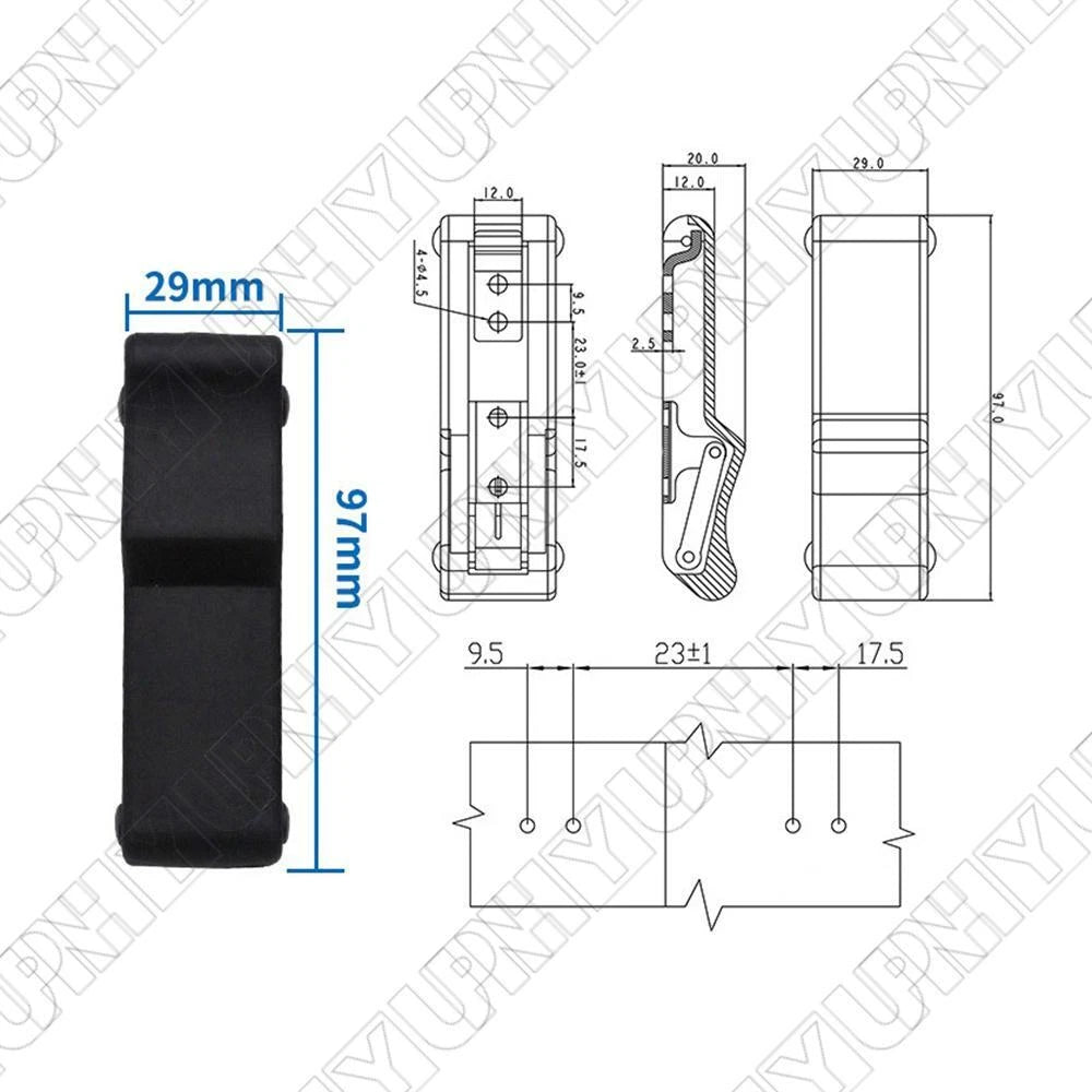 Flexible Rubber Draw Latch for Boat Compartment Cargo Box (AU)