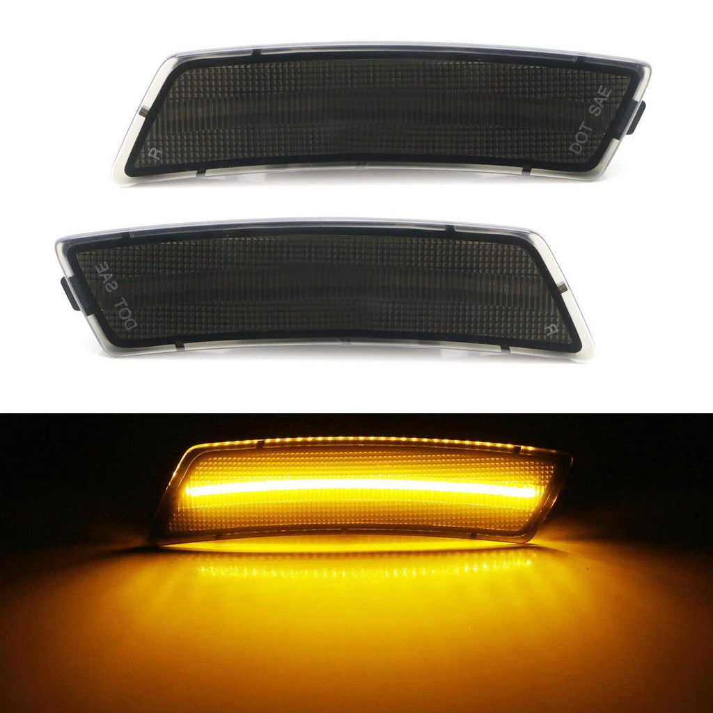 2X LED Front Bumper Side Marker Light for Tiguan (2008–2023) Amber Smoked