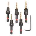 Hex Countersunk Drill Bit Set for Wood and Metal Drilling with Wrench