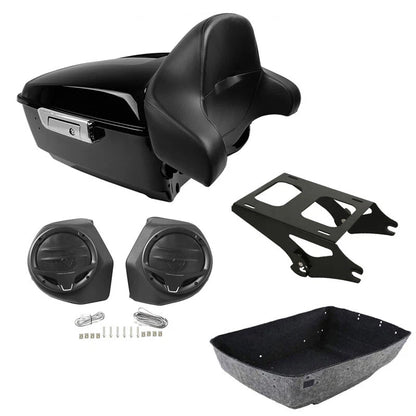 Trunk Backrest Pad Speakers for Harley Electra Glide (2014–2026)