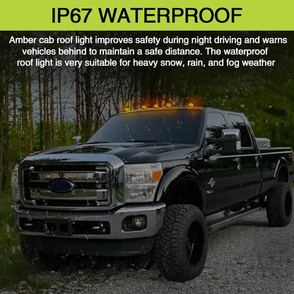 6x Cab Roof Running Clearance Marker Light Kit for Ford Super Duty