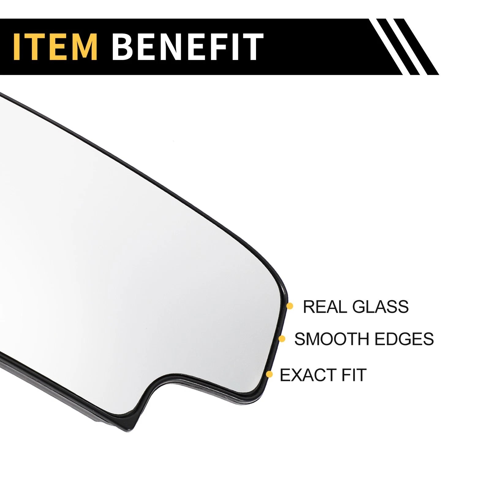 Heated Left Side Mirror Glass Replacement for Chevrolet Silverado 2500 3500 HD (2011–2024)