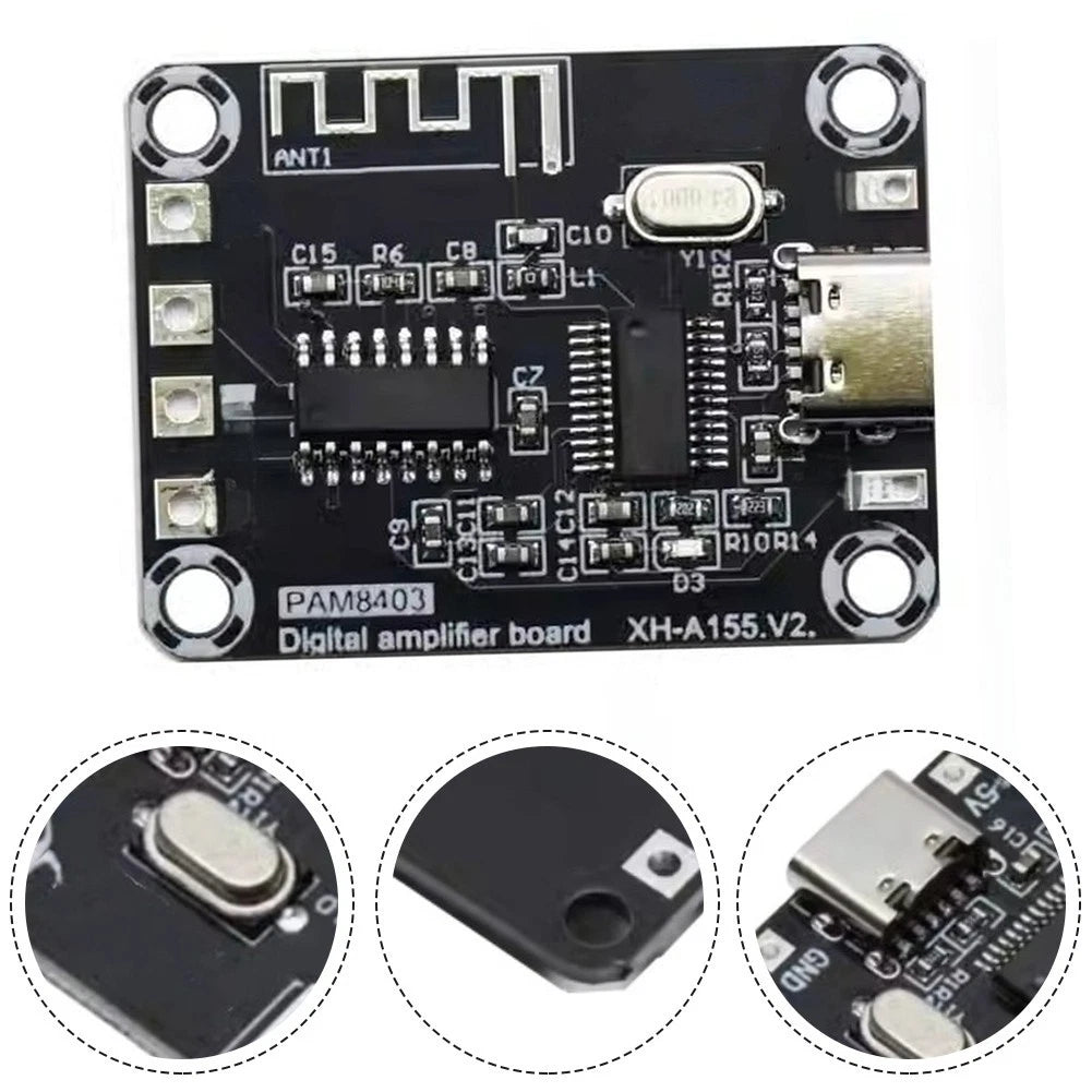 Dual 5W PAM8403 Digital Audio Board for Speaker Systems (48 Ohm)