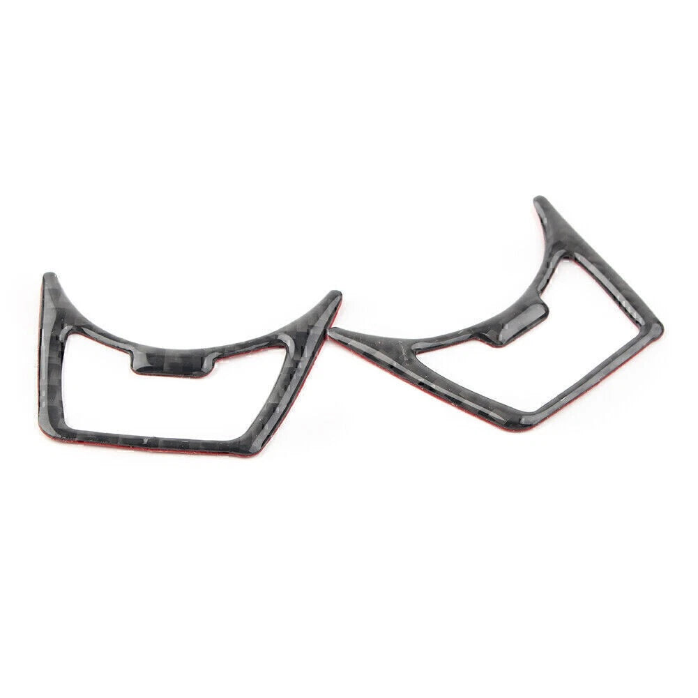 Carbon Fiber Car Headlight Switch Cover Frame Trim For Ford Mustang 2015-2019 cl