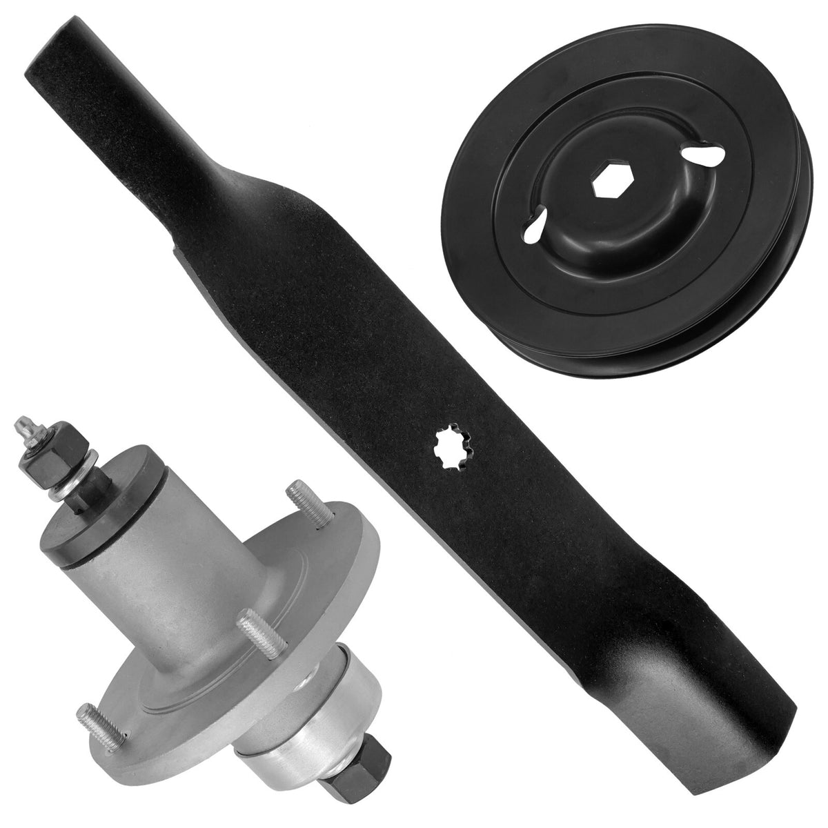 Deck Spindle Assembly with Pulley and Blade for John Deere X300 (2015–2016)