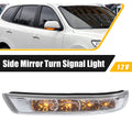 LED Left Rear View Mirror Turn Signal Light Amber for Hyundai Santa Fe (2007–2012)