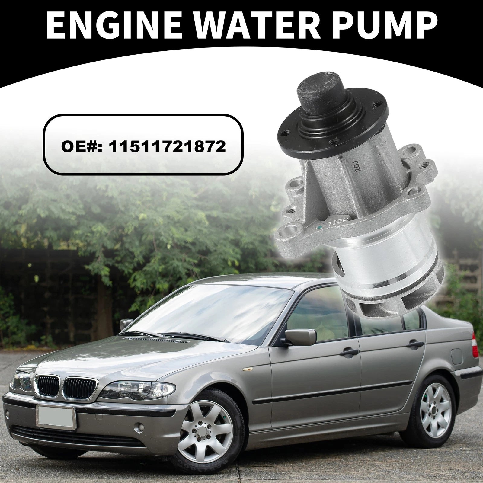Water Pump Replacement with Rubber Ring Kit for BMW 318i 1991–1999