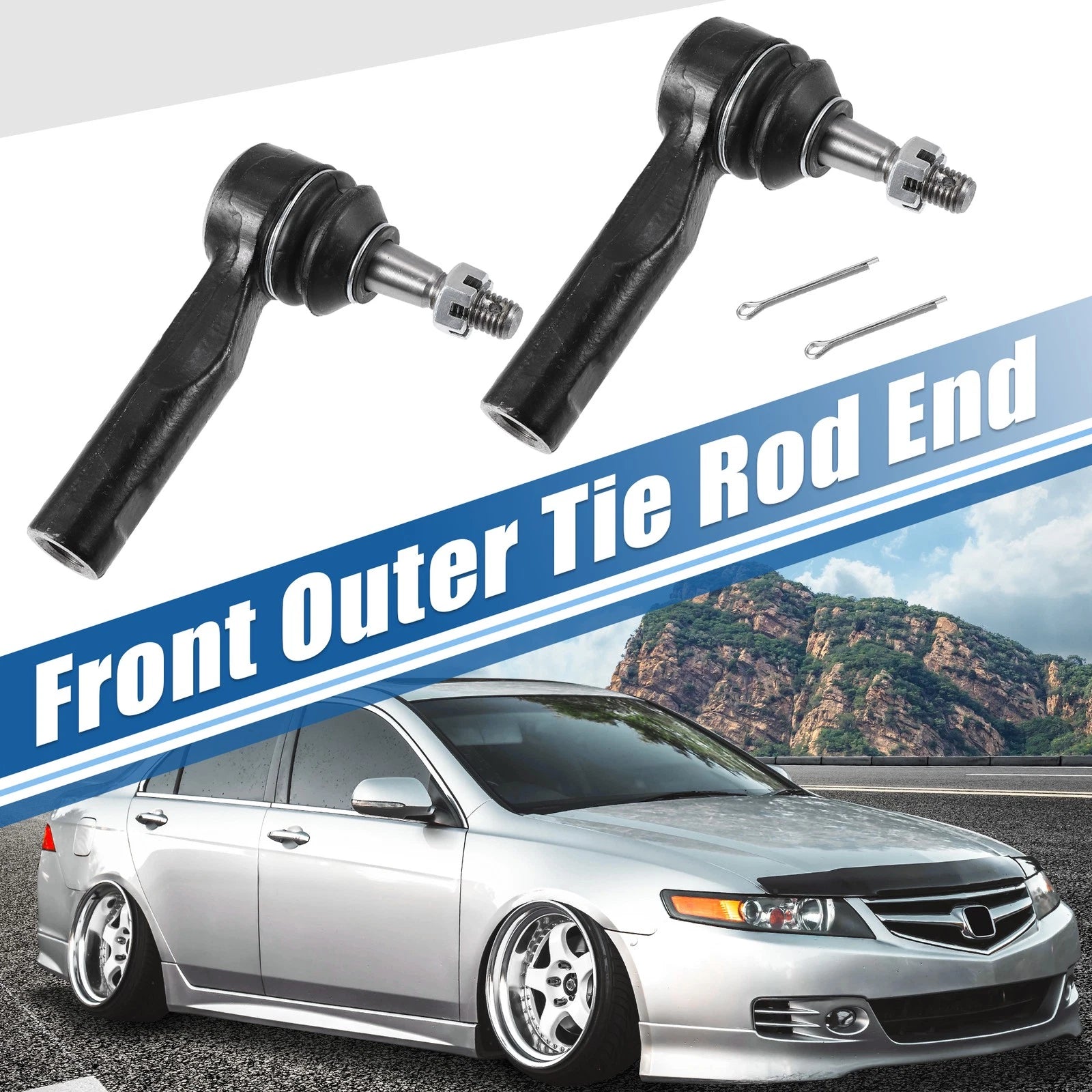 2pcs Front Outer Tie Rod End Links for Chevrolet Equinox (2005–2009)