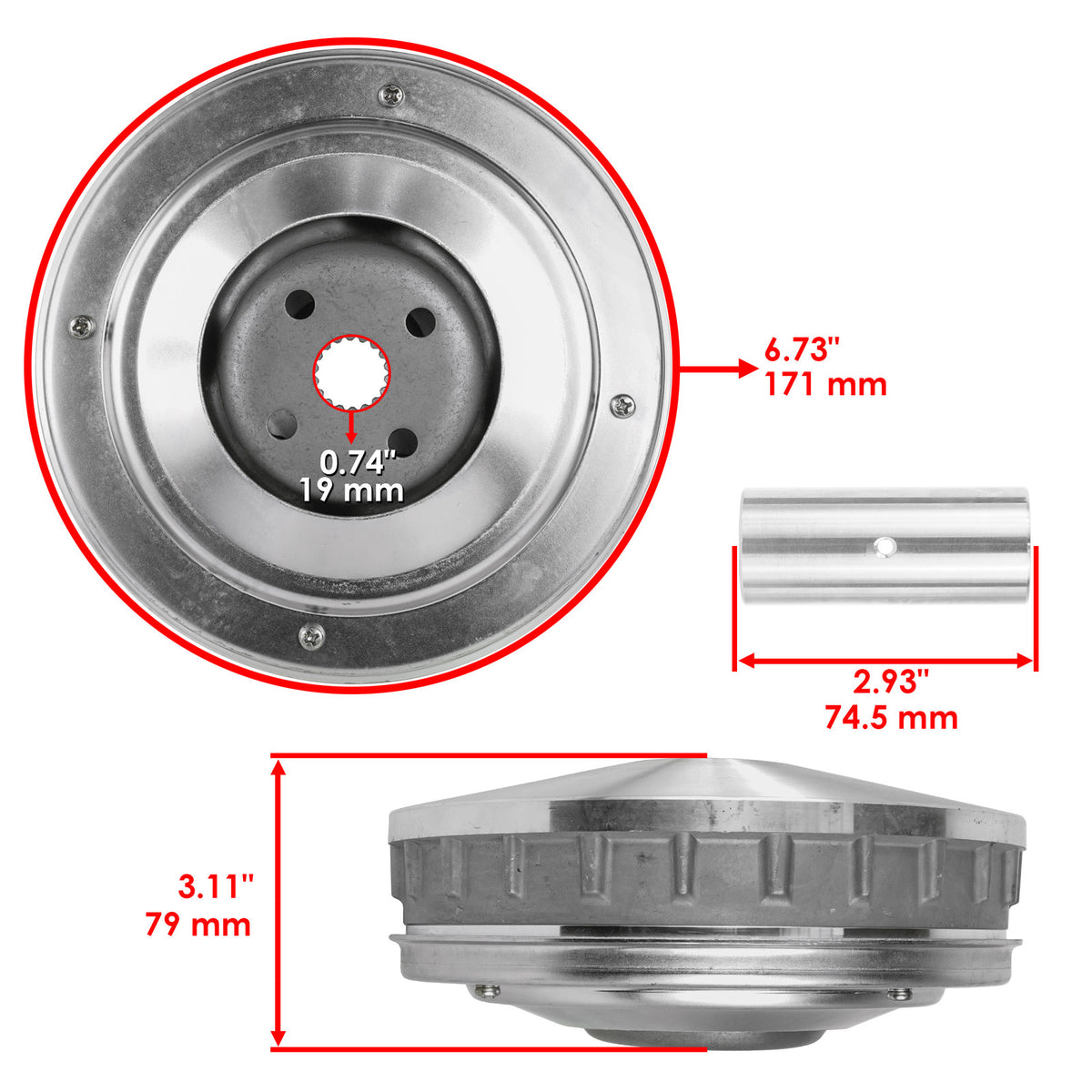 Primary Sliding Sheave OEM Replacement for Yamaha 5GH (2001–2009)