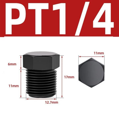 Metal Hex Stoppers for Engine Oil Line Sealing NPT Thread 17 12.7mm