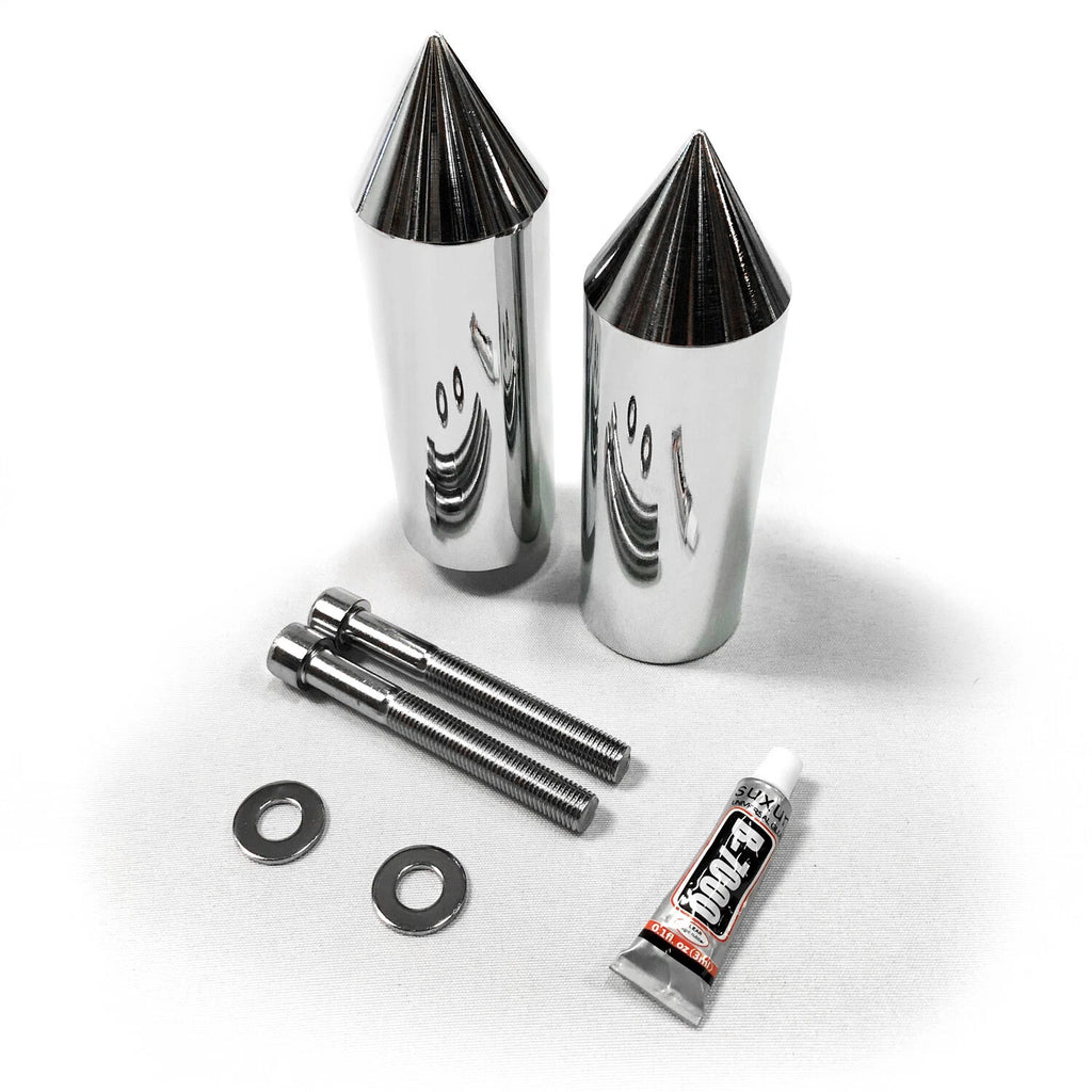 Chrome Spike Extended Frame Slider Protector for Yamaha YZF 600R (1996–2007)