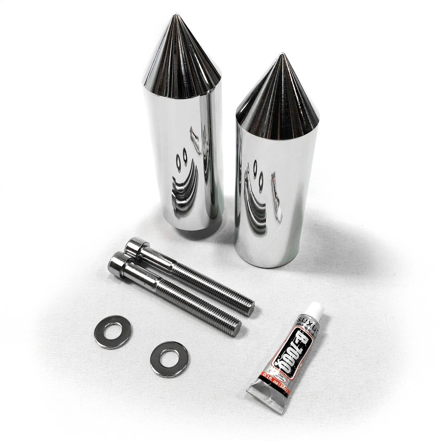 Chrome Spike Extended Frame Slider Protector for Yamaha YZF 600R (1996–2007)