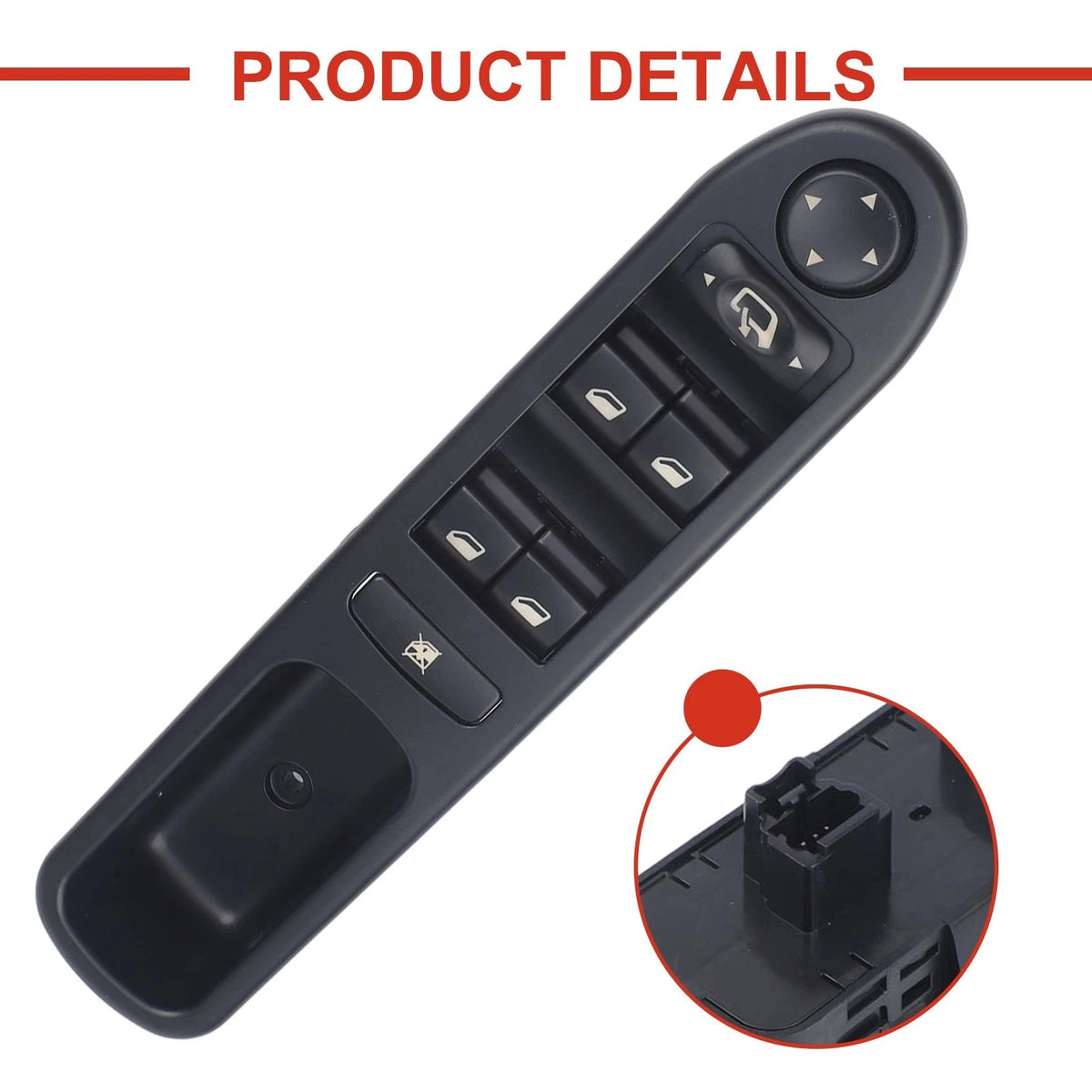 Electric Window Switch Front Left Window Car Replacement Part 3+6 Pin Ports