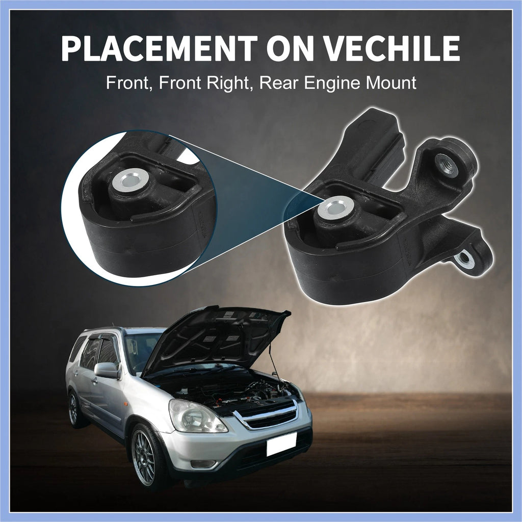 Engine Motor Trans Mount Set Replacement for Honda CRV 2.4L 4WD (2002–2006)