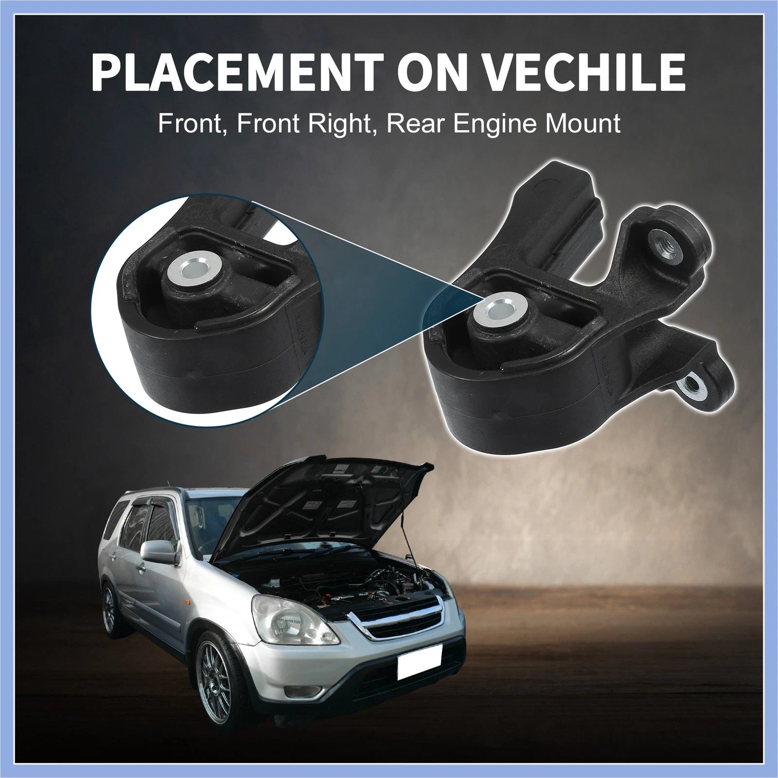 Engine Motor Trans Mount Set Replacement for Honda CRV 2.4L 4WD (2002–2006)