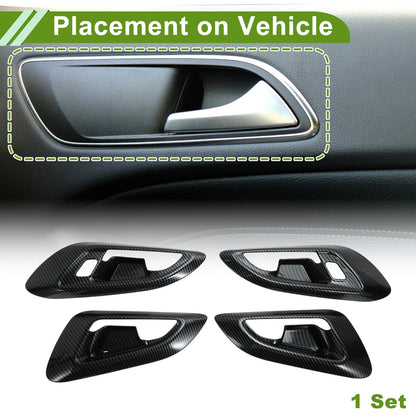 Interior Door Handle Bowl Cover Trim Set for Chevrolet Trax Carbon Fiber Black (2016–2024)